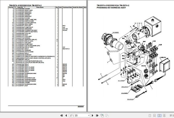 Tadano Cargo Crane TM E074 Parts Catalog 2