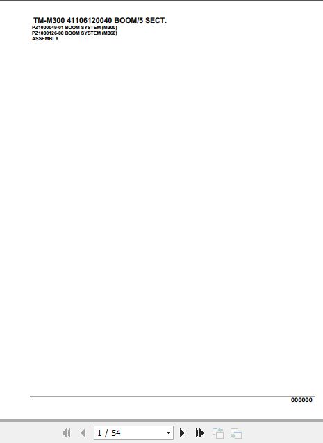 Tadano Cargo Crane TM M300 Parts Catalog 1