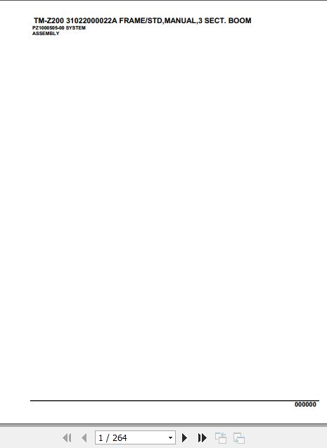 Tadano Cargo Crane TM Z200 Parts Catalog 1