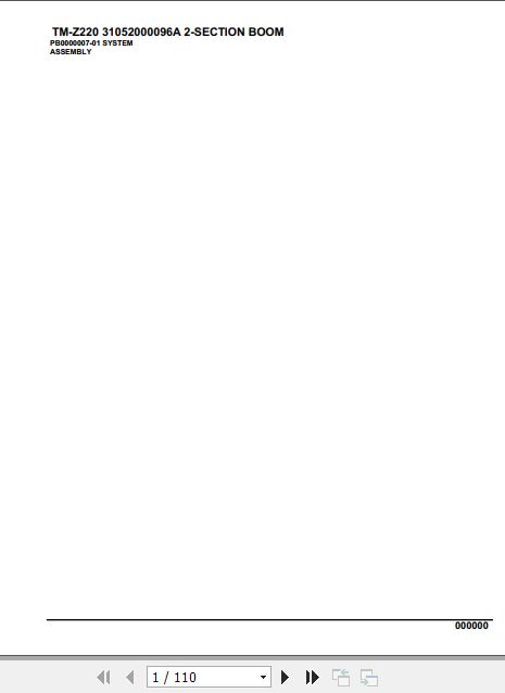 Tadano Cargo Crane TM Z220 Parts Catalog 1