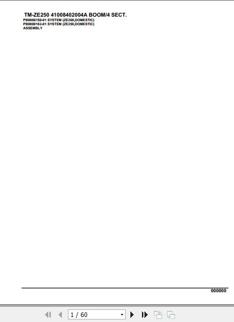 Tadano Cargo Crane TM ZE250 Parts Catalog 1