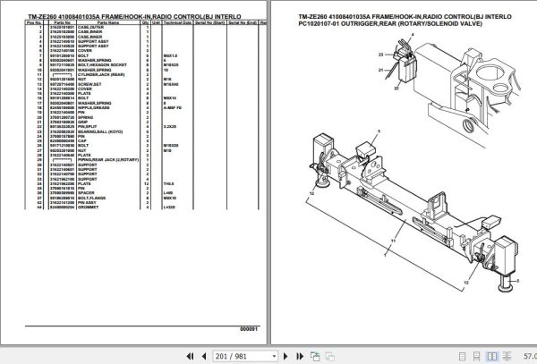 Tadano Cargo Crane TM ZE260 Parts Catalog 2