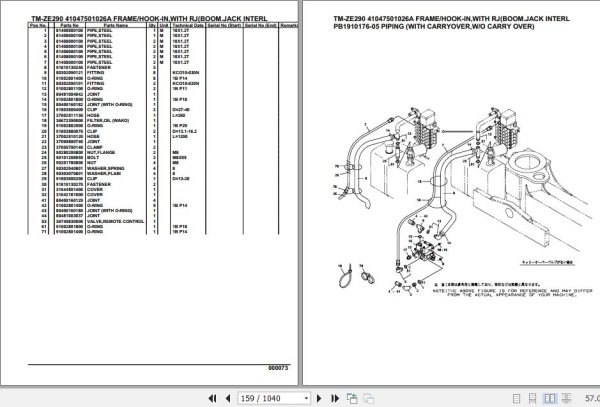 Tadano Cargo Crane TM ZE290 Parts Catalog 2