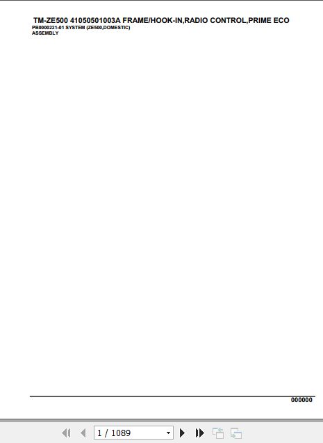 Tadano Cargo Crane TM ZE500 Parts Catalog 1