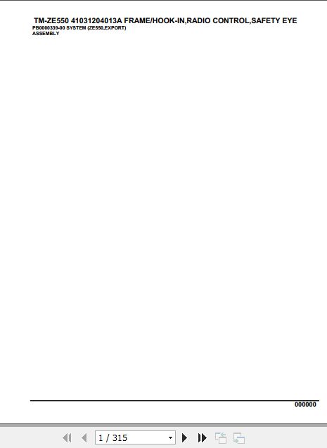 Tadano Cargo Crane TM ZE550 Parts Catalog 1