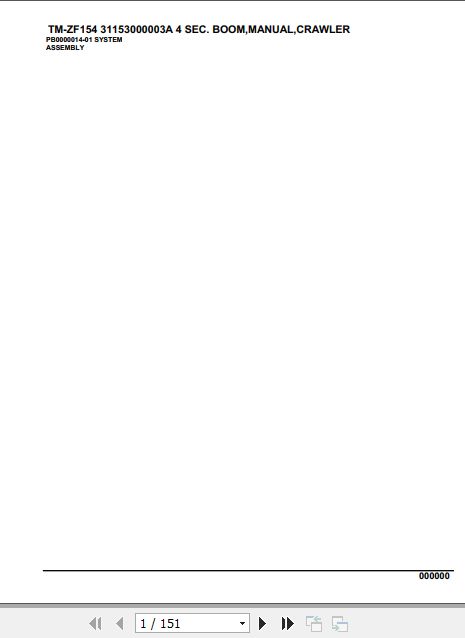 Tadano Cargo Crane TM ZF154 Parts Catalog 1