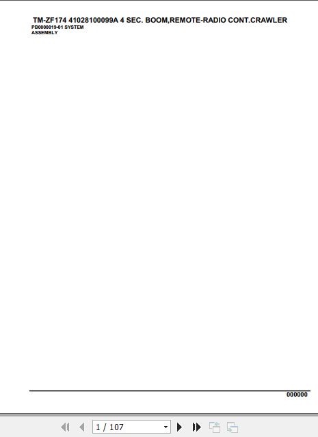 Tadano Cargo Crane TM ZF174 Parts Catalog 1