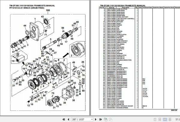 Tadano Cargo Crane TM ZF300 Parts Catalog 2