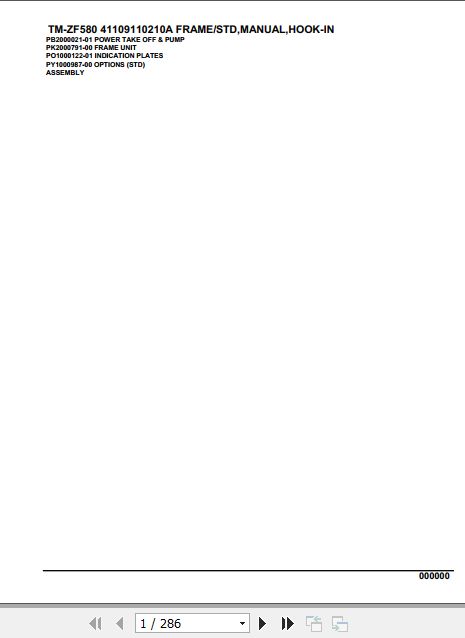 Tadano Cargo Crane TM ZF580 Parts Catalog 1