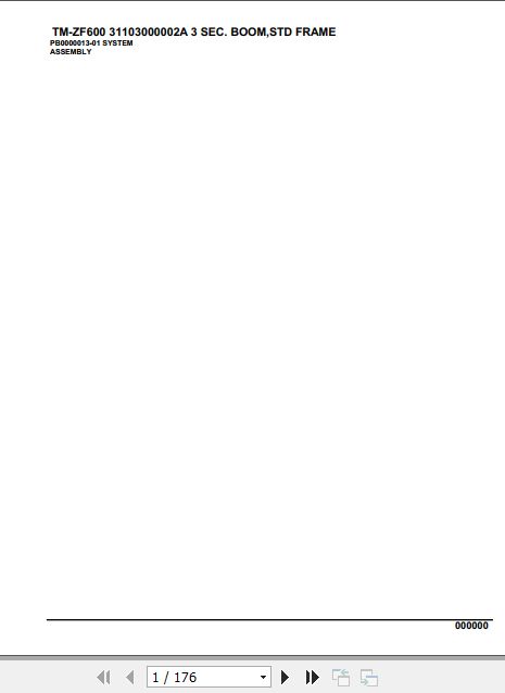 Tadano Cargo Crane TM ZF600 Parts Catalog 1