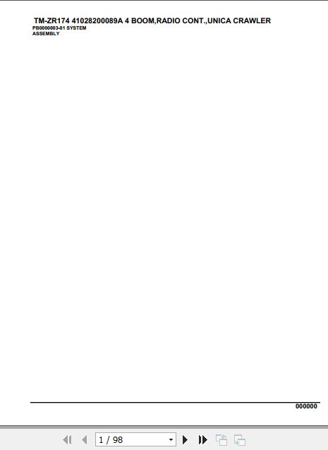 Tadano Cargo Crane TM ZR174 Parts Catalog 1