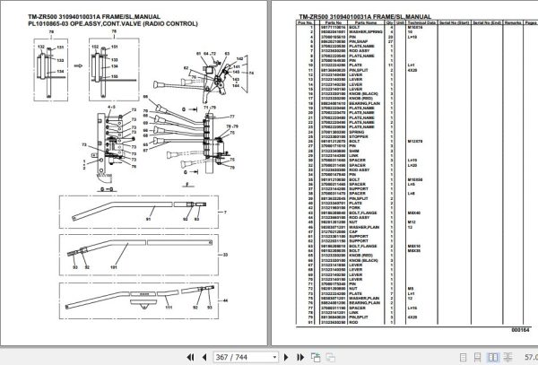 Tadano Cargo Crane TM ZR500 Parts Catalog 2