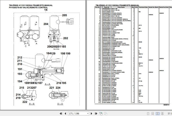 Tadano Cargo Crane TM ZR800 Parts Catalog 2