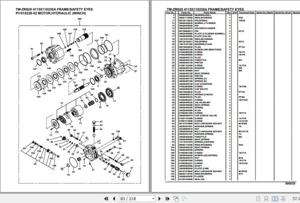 Tadano Cargo Crane TM ZR820 Parts Catalog 2