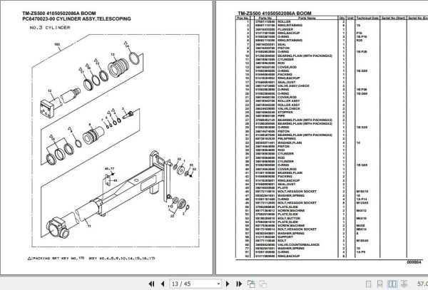 Tadano Cargo Crane TM ZS500 Parts Catalog 2