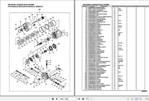 Tadano Cargo Crane TM ZS580 Parts Catalog 2