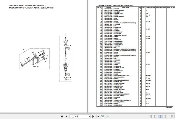 Tadano Cargo Crane TM ZT630 Parts Catalog 2