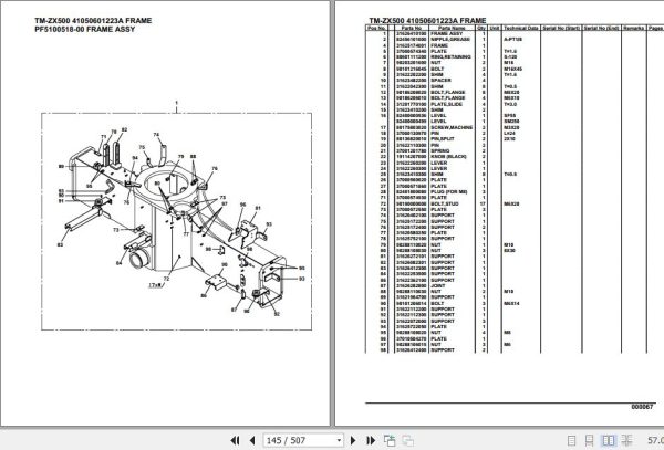 Tadano Cargo Crane TM ZX500 Parts Catalog 2