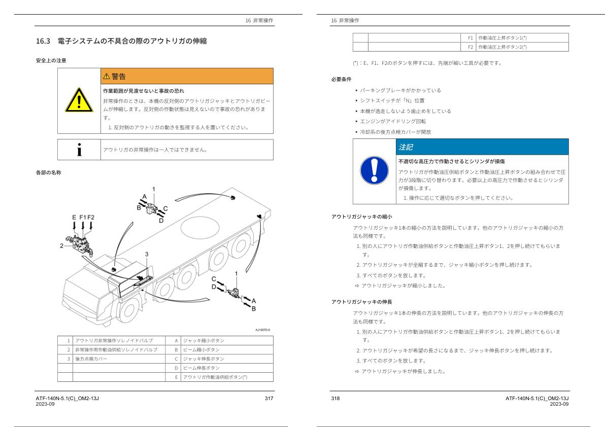 Tadano Carrier ATF 140N 5.1 Operation Manual ATF 140N 5.1C OM2 13J 2023 JP 2