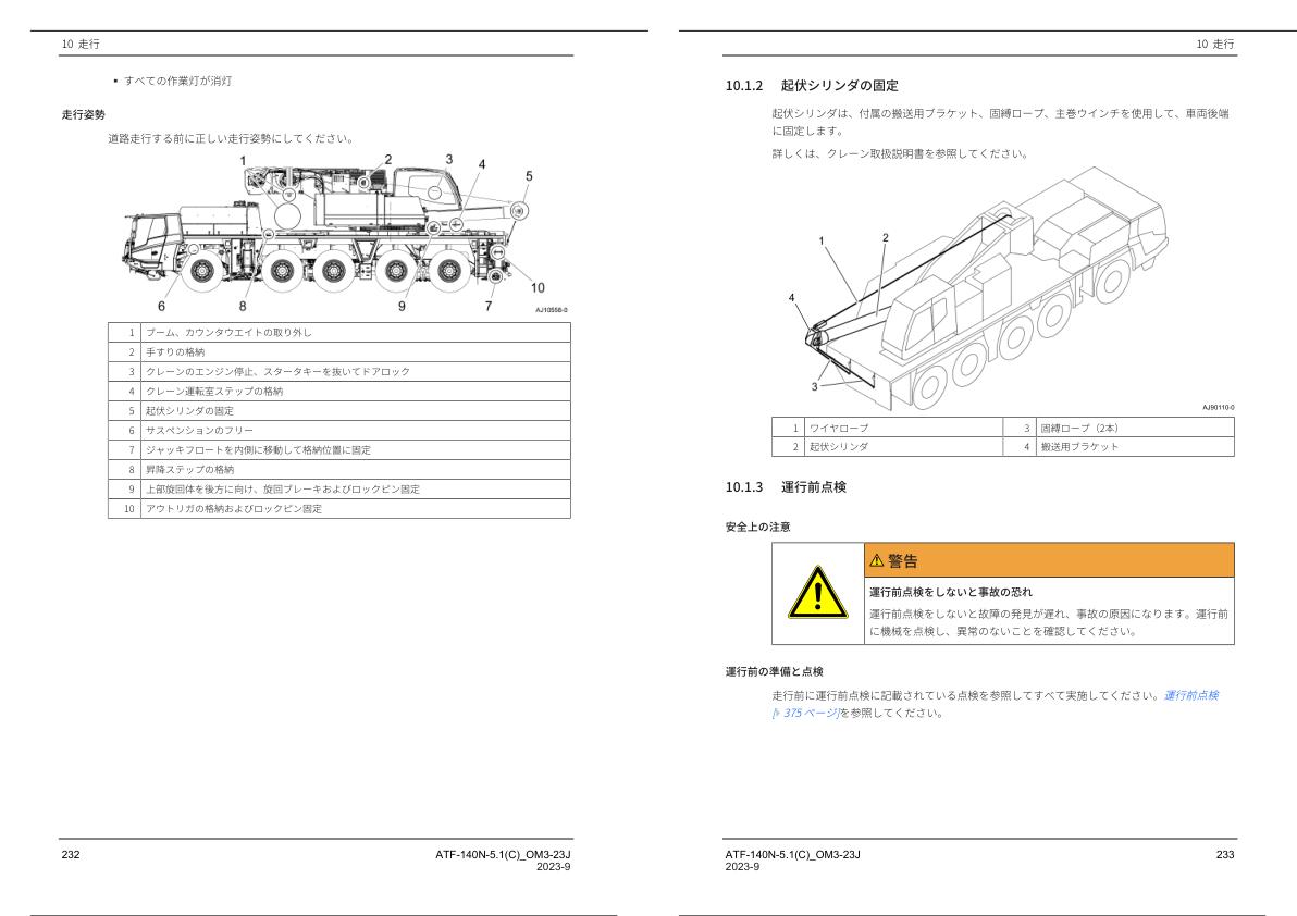 Tadano Carrier ATF 140N 5.1 Operation Manual ATF 140N 5.1C OM3 23J 2023 JP 2