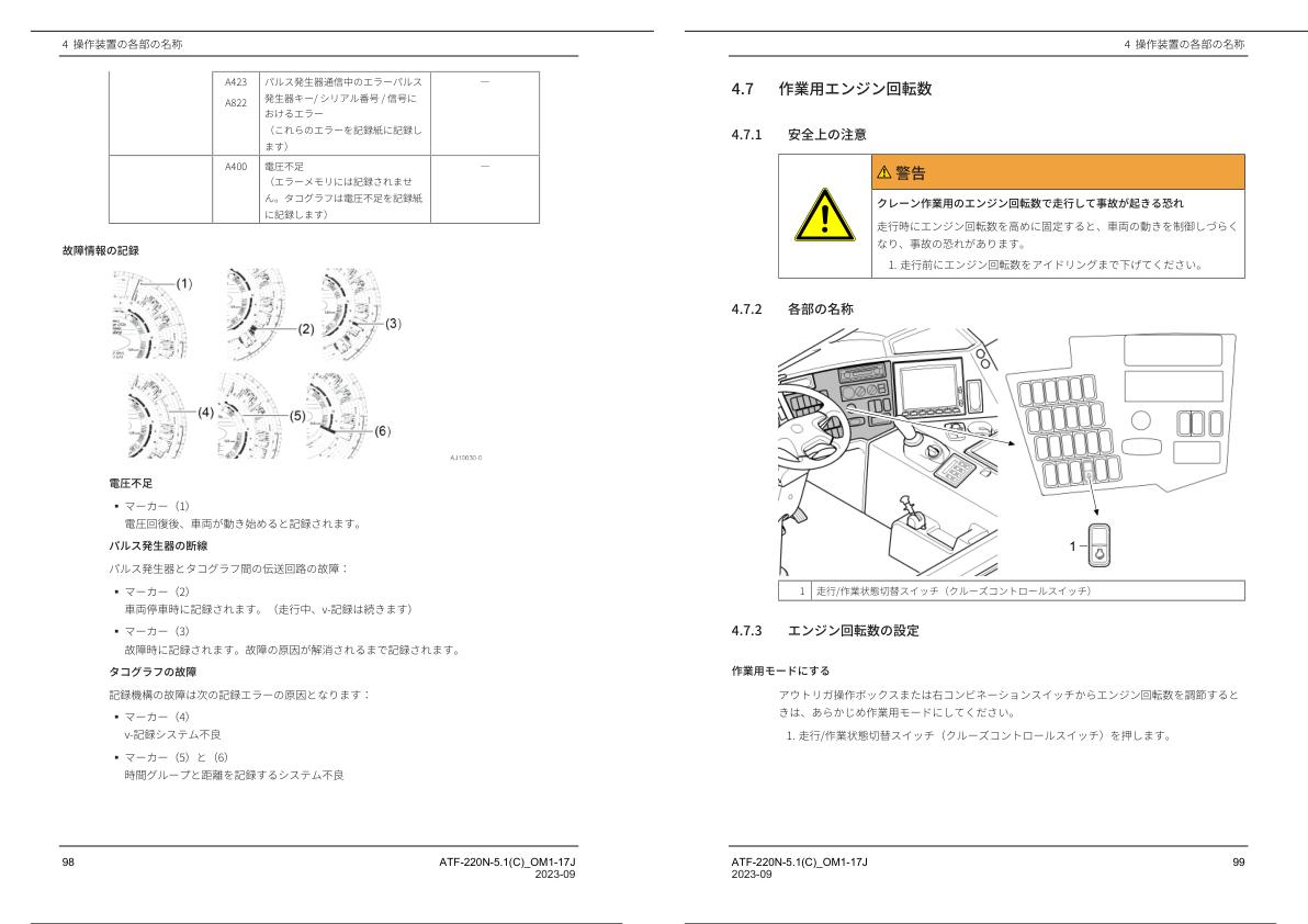 Tadano Carrier ATF 220N 5.1 Operation Manual ATF 220N 5.1C OM1 17J 2023 JP 2
