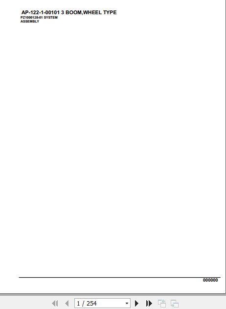 Tadano Crane AP 122 1 00101 3 Boom Wheel Type Parts Catalog 1