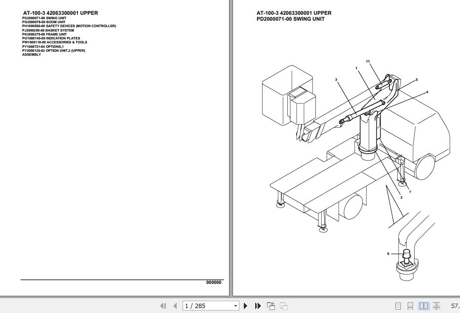 Tadano Crane AT 100 3 Parts Catalog 1