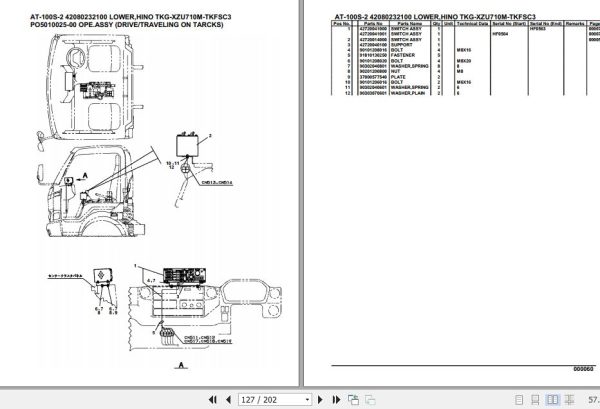 Tadano Crane AT 100S 2 Parts Catalog 2