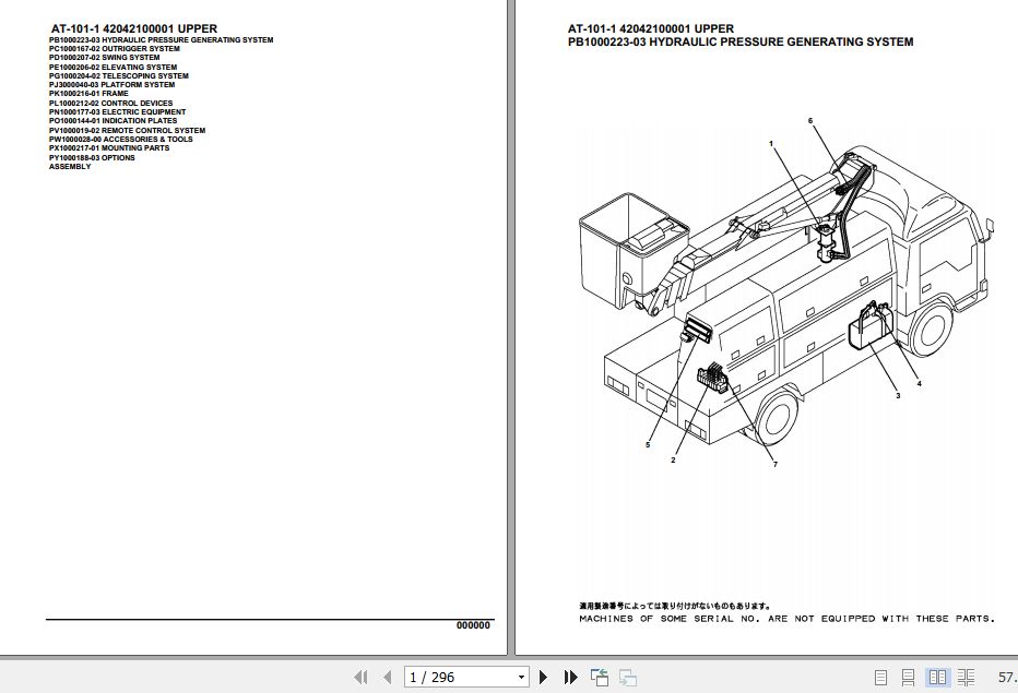 Tadano Crane AT 101 1 Parts Catalog 1