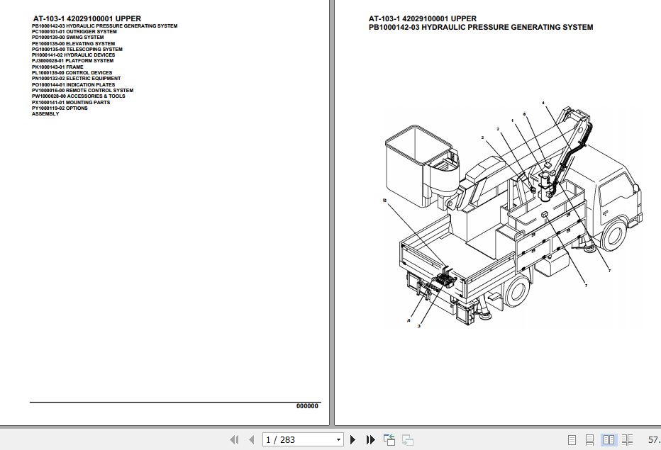 Tadano Crane AT 103 1 Parts Catalog 1