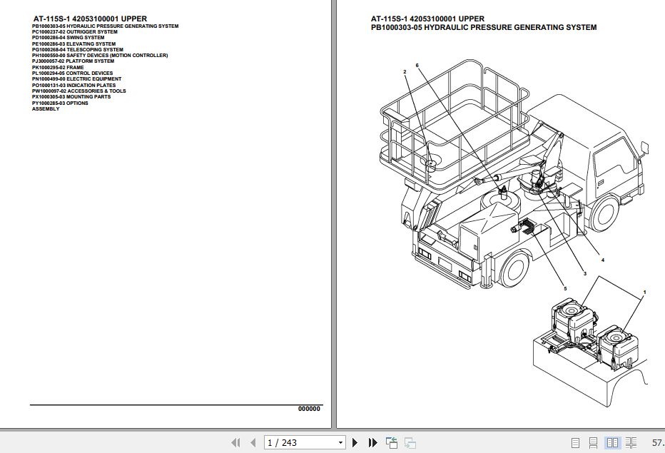 Tadano Crane AT 115S 1 Parts Catalog 1