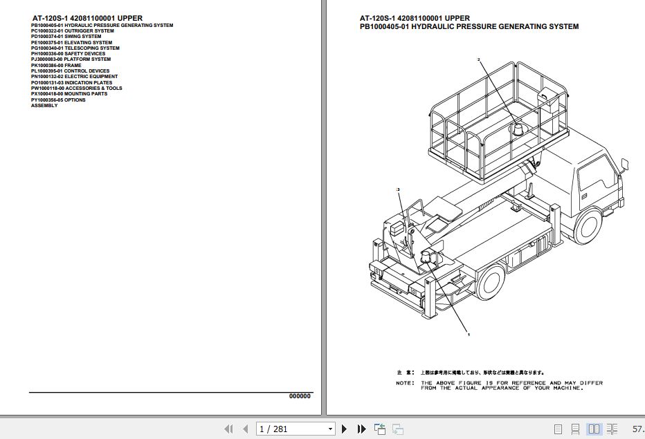 Tadano Crane AT 120S 1 Parts Catalog 1
