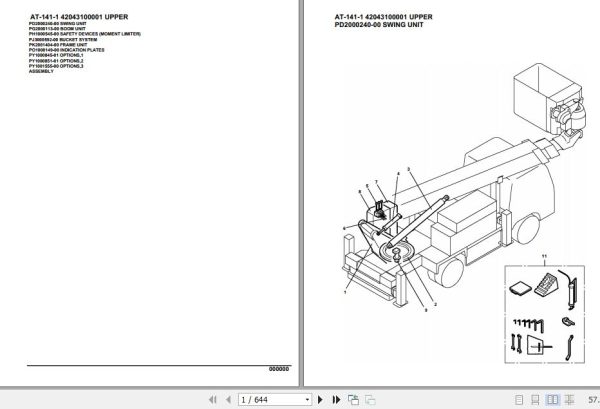 Tadano Crane AT 141 1 Parts Catalog 1