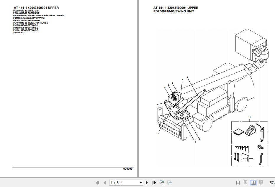 Tadano Crane AT 141 1 Parts Catalog 1
