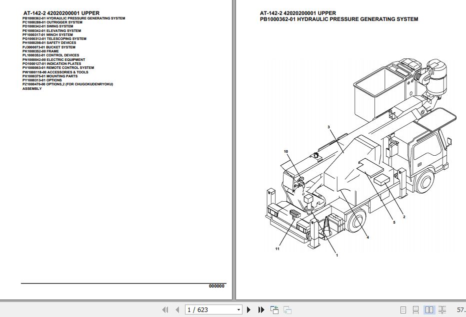 Tadano Crane AT 142 2 Parts Catalog 1