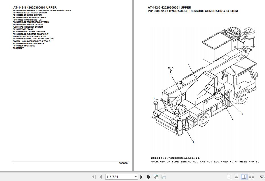 Tadano Crane AT 142 3 Parts Catalog 1