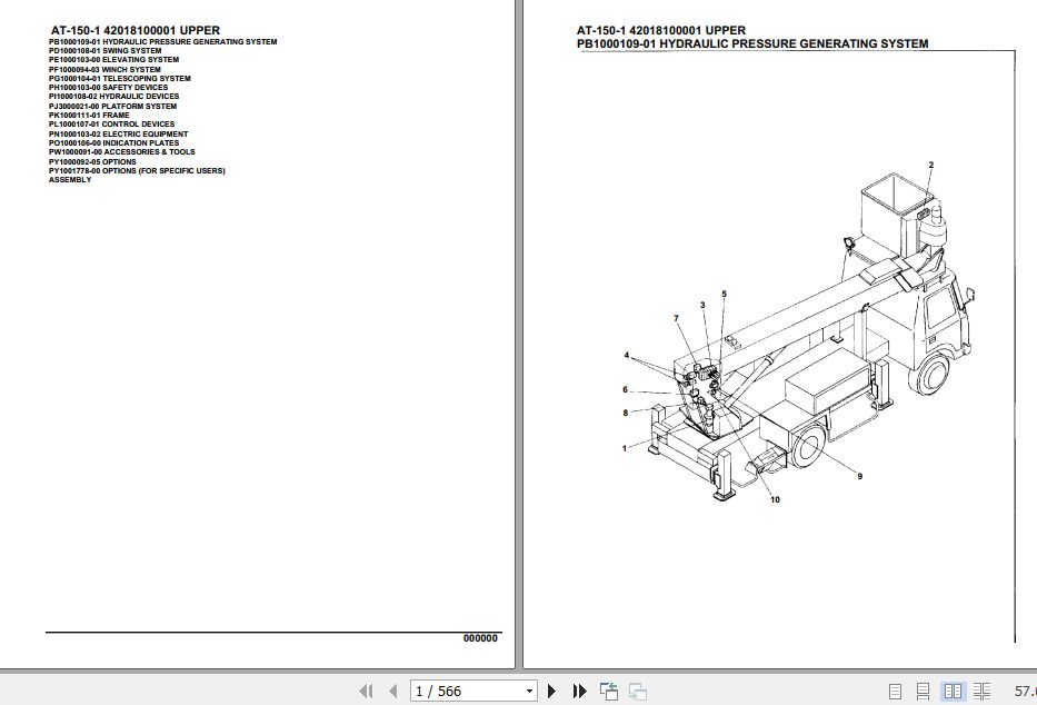 Tadano Crane AT 150 1 Parts Catalog 1