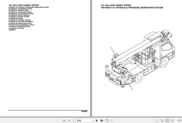 Tadano Crane AT 155 2 Parts Catalog 1