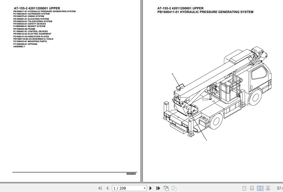 Tadano Crane AT 155 2 Parts Catalog 1