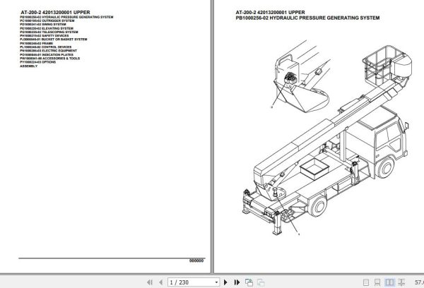 Tadano Crane AT 200 2 Parts Catalog 1