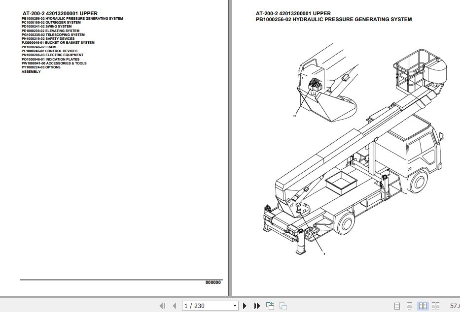 Tadano Crane AT 200 2 Parts Catalog 1