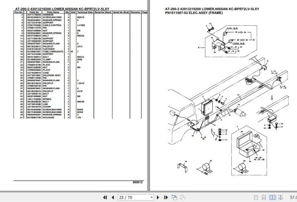 Tadano Crane AT 200 2 Parts Catalog 2