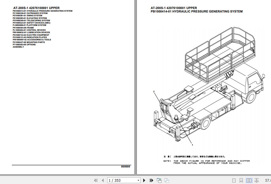 Tadano Crane AT 200S 1 Parts Catalog 1