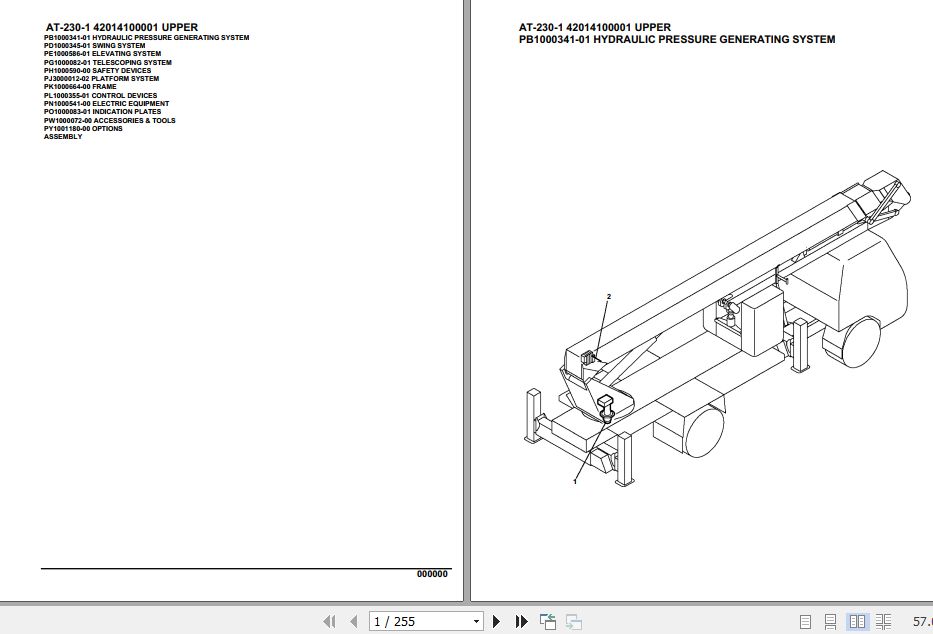 Tadano Crane AT 230 1 Parts Catalog 1