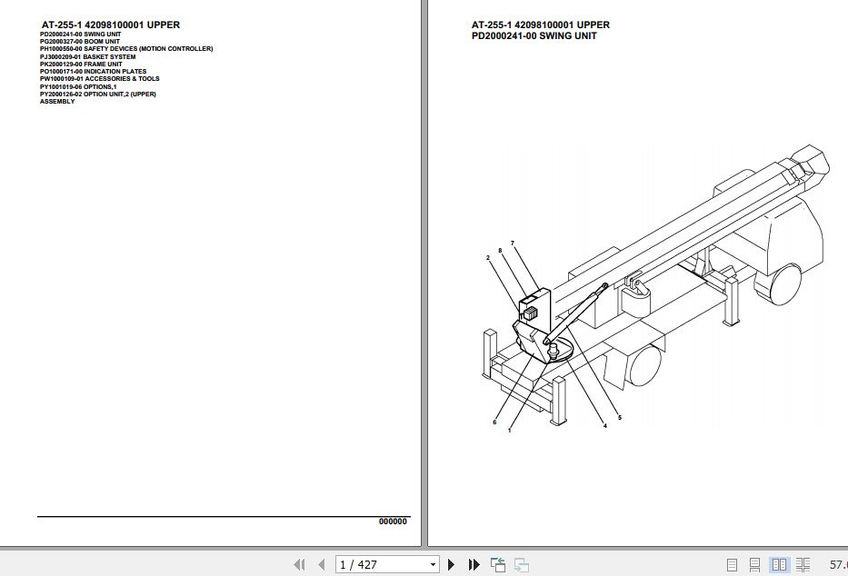 Tadano Crane AT 255 1 Parts Catalog 1