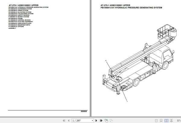 Tadano Crane AT 270 1 Parts Catalog 1