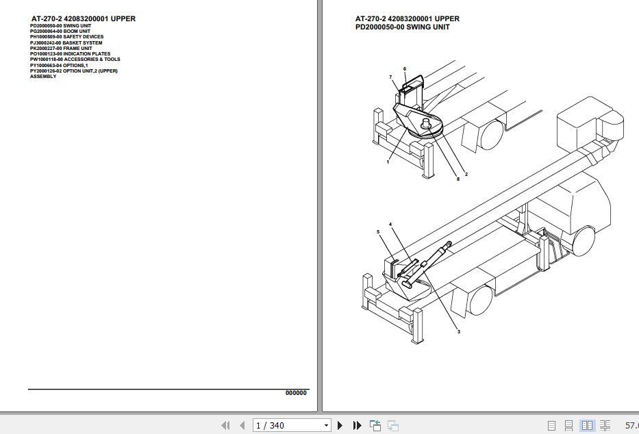 Tadano Crane AT 270 2 Parts Catalog 1