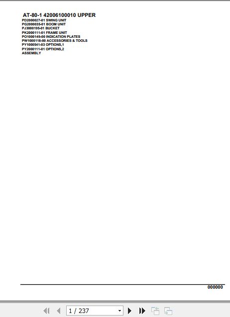 Tadano Crane AT 80 1 Parts Catalog 1