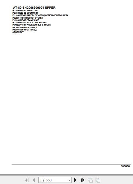 Tadano Crane AT 80 3 Parts Catalog 1