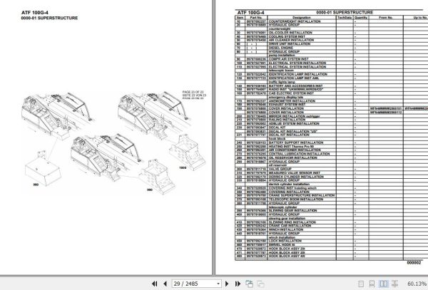 Tadano Crane ATF 100G 4 2066103 Particular Parts Catalog 2